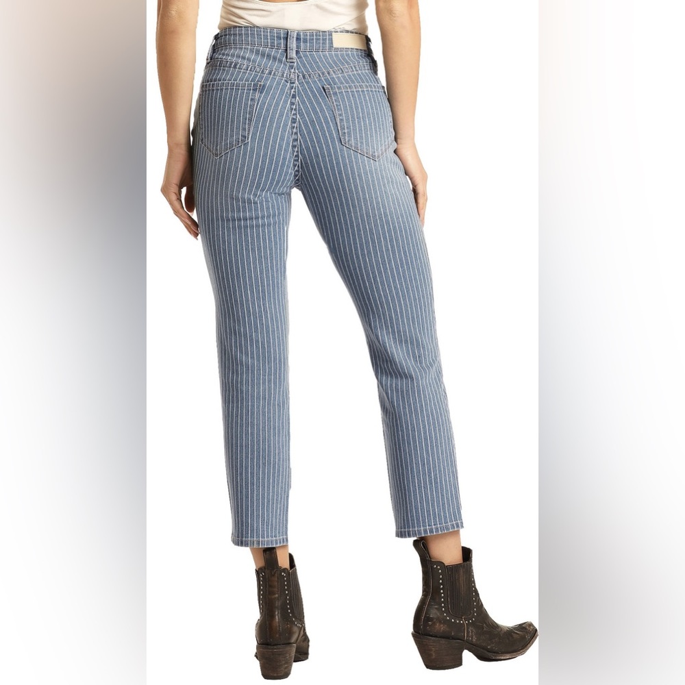 brand new ROCK&ROLL striped denim jeans